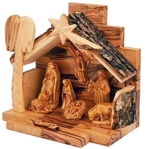 crèche de Noël en bois