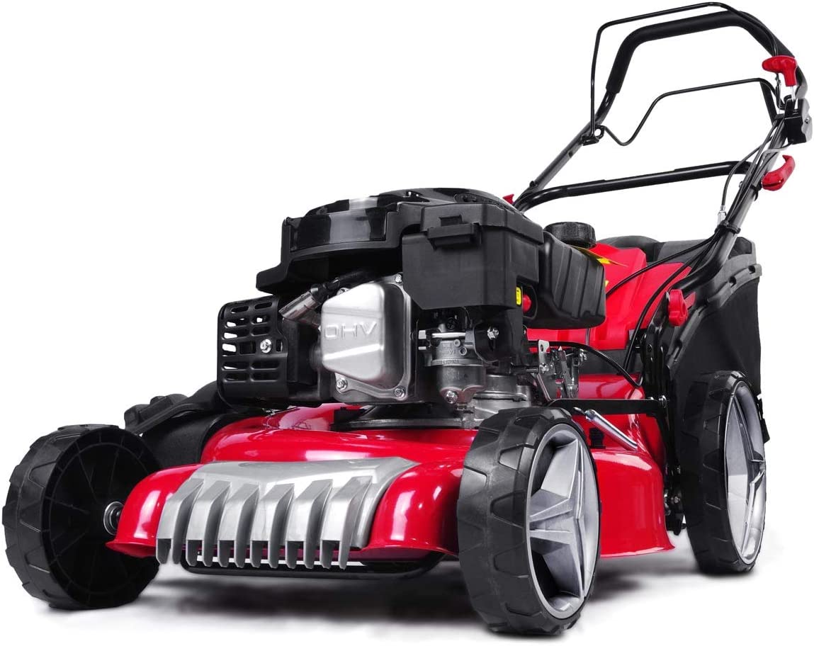 Tondeuse Thermique Autoportée 53cm 224cc - Brast - Sac 60L, Mulching, 4-en-1 - Speed