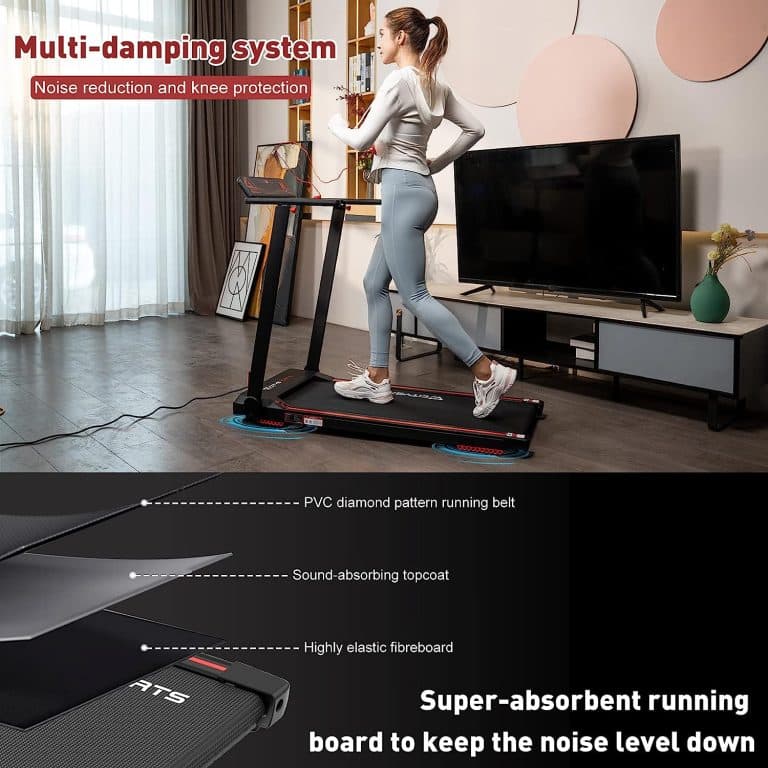 Tapis De Course Pliable CITYSPORTS - 12 Km/h, Affichage LED, Bluetooth - Compact Pour Maison/Bureau - 110 Kg Max